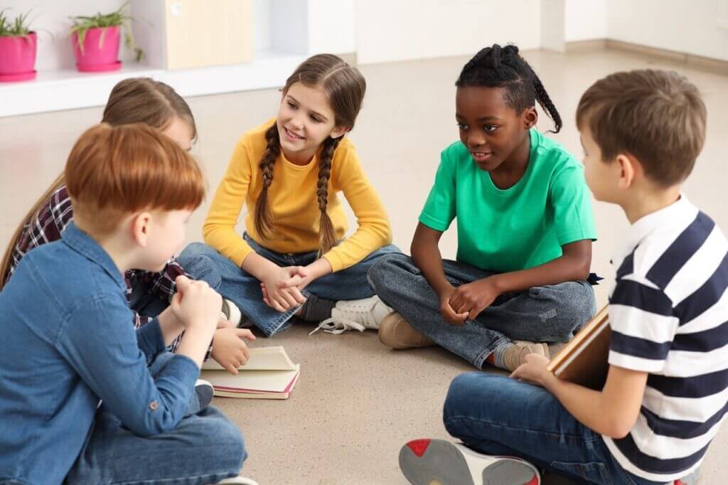 Students learning to speak up about allergies in classroom